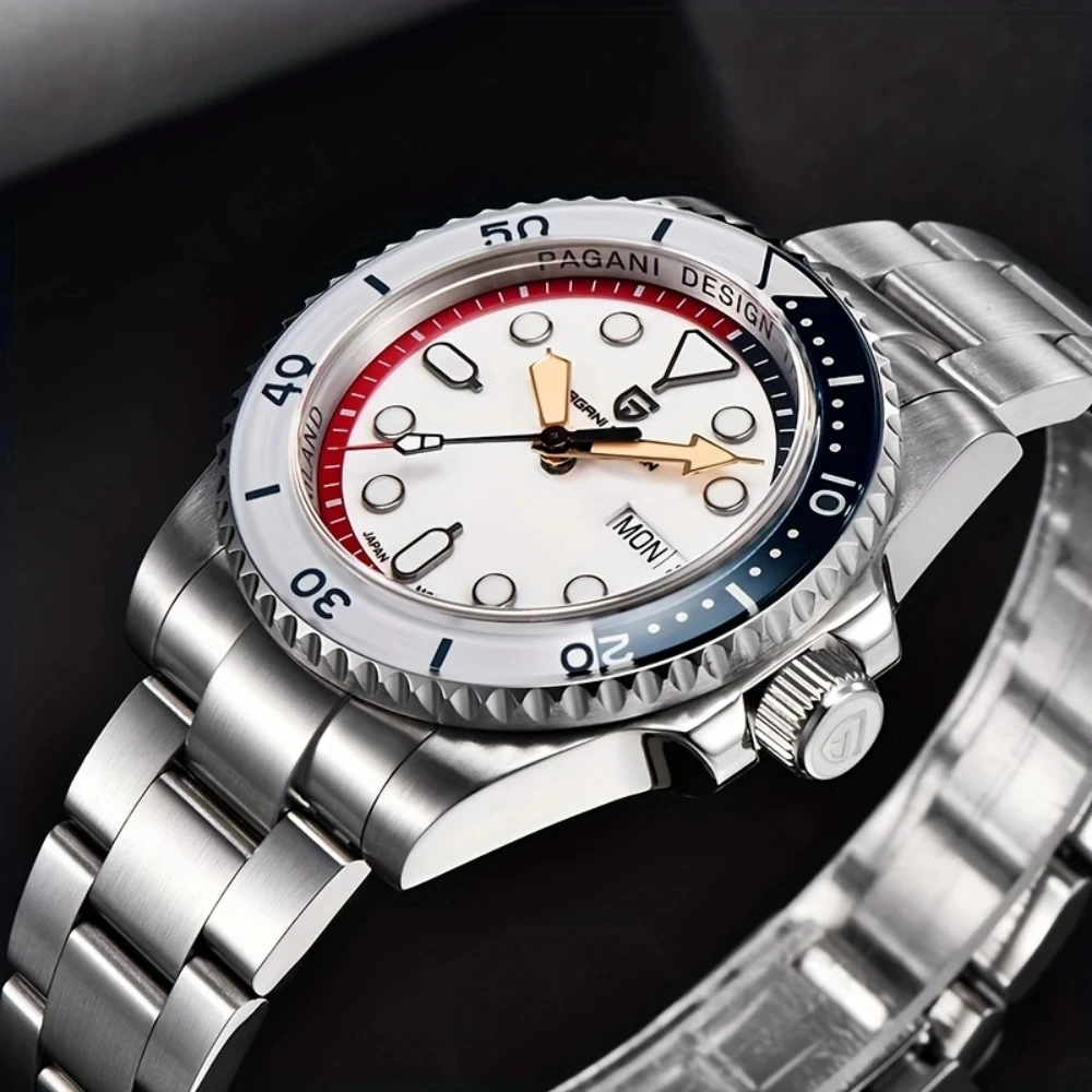 PAGANI DESIGN New Men's Mechanical Wristwatches Luxury Automatic Watches Week Date NH36 100M Waterproof Reloj Hombre PD1726