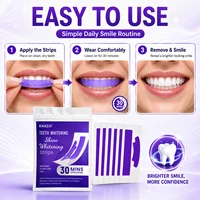 1/7 paires de bandes blanchissantes pour les dents, pour un sourire plus blanc, bandes dentaires flexibles faciles à appliquer pour les soins cosmétiques quotidiens 5