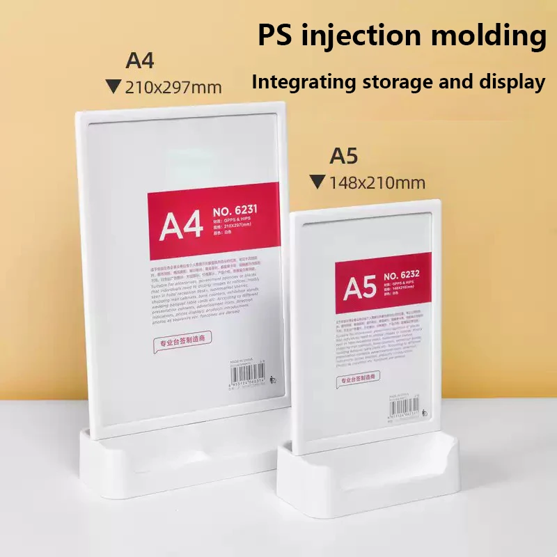 A5 148x210mm Table Plastic Sign Holder Stand Photo Picture Poster Frame Desktop Restaurant Bar Menu Paper Holder