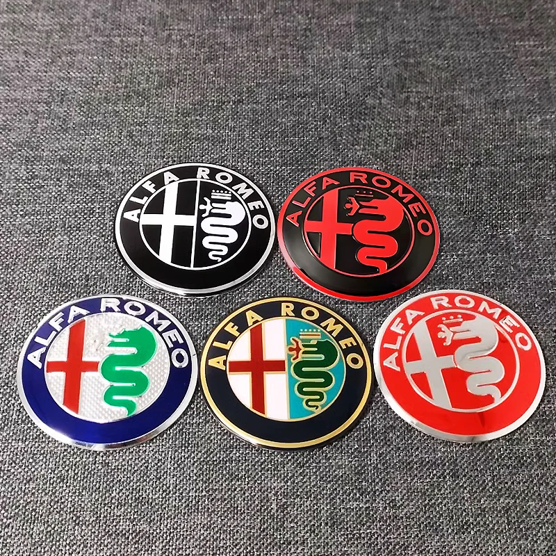Sleek Universal Car Emblem Set - Hood, Trunk, Steering Wheel & Wheel Center Caps (Various Sizes)