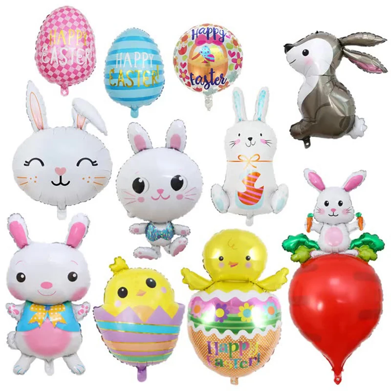 Easter party decoration balloons variety of cartoon style aluminum film party balloons