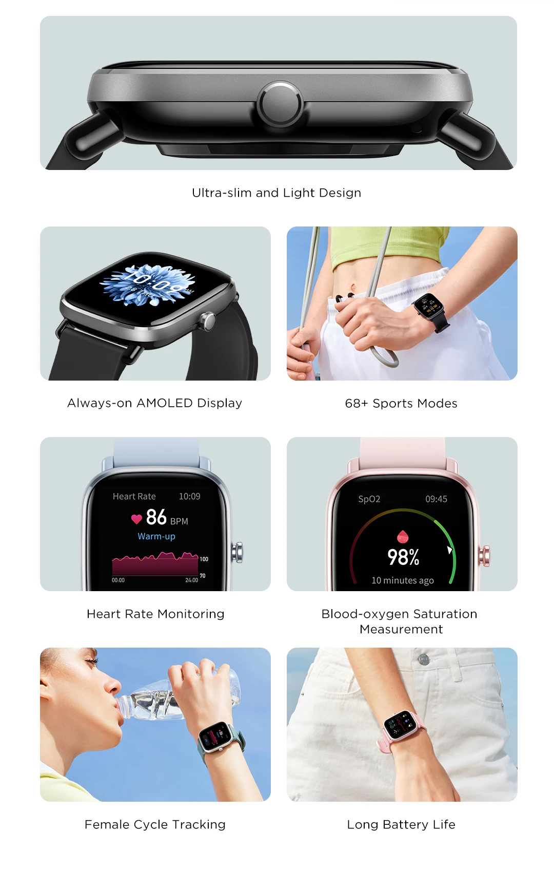[New Version] Amazfit GTS 2 mini Smartwatch 68+Sports Modes Sleep Monitoring Smart Watch Zepp App For Android For iOS