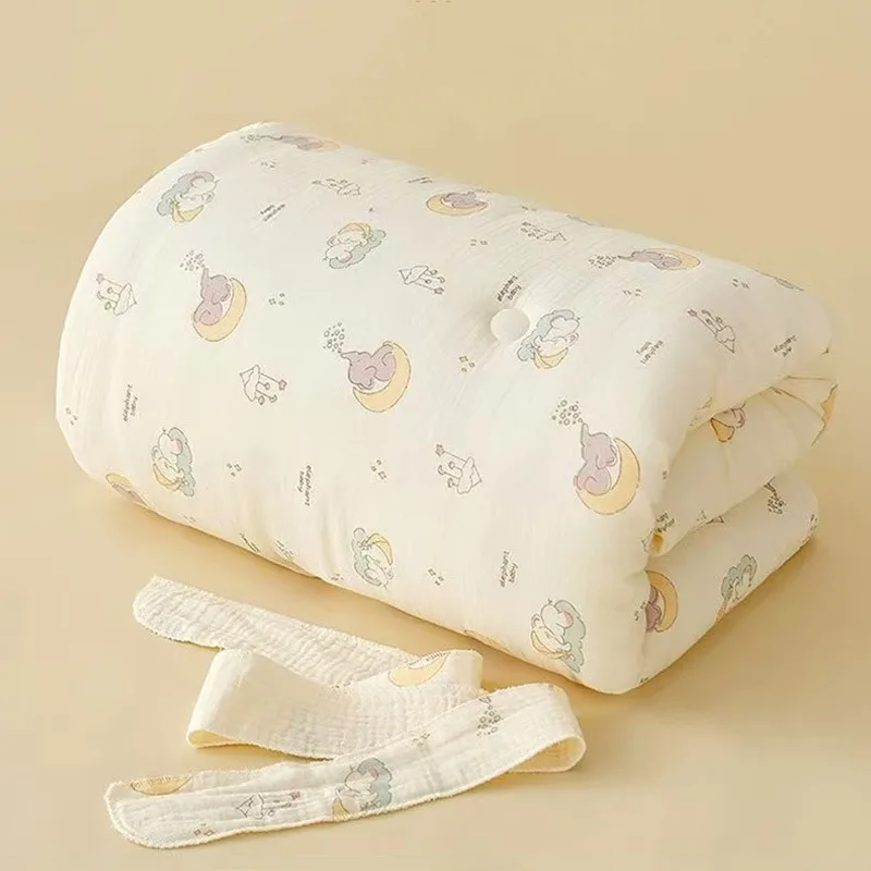 Newborn Cute Rabbit Ears White Cotton Swaddle Blanket Soft Kawaii Delivery Baby Wrap Swaddling Thermal Portable Baby Bedding