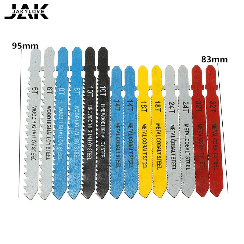 14pcs Jigsaw Blade Assorted T shank Set Metal Steel Jigsaw Blade Set