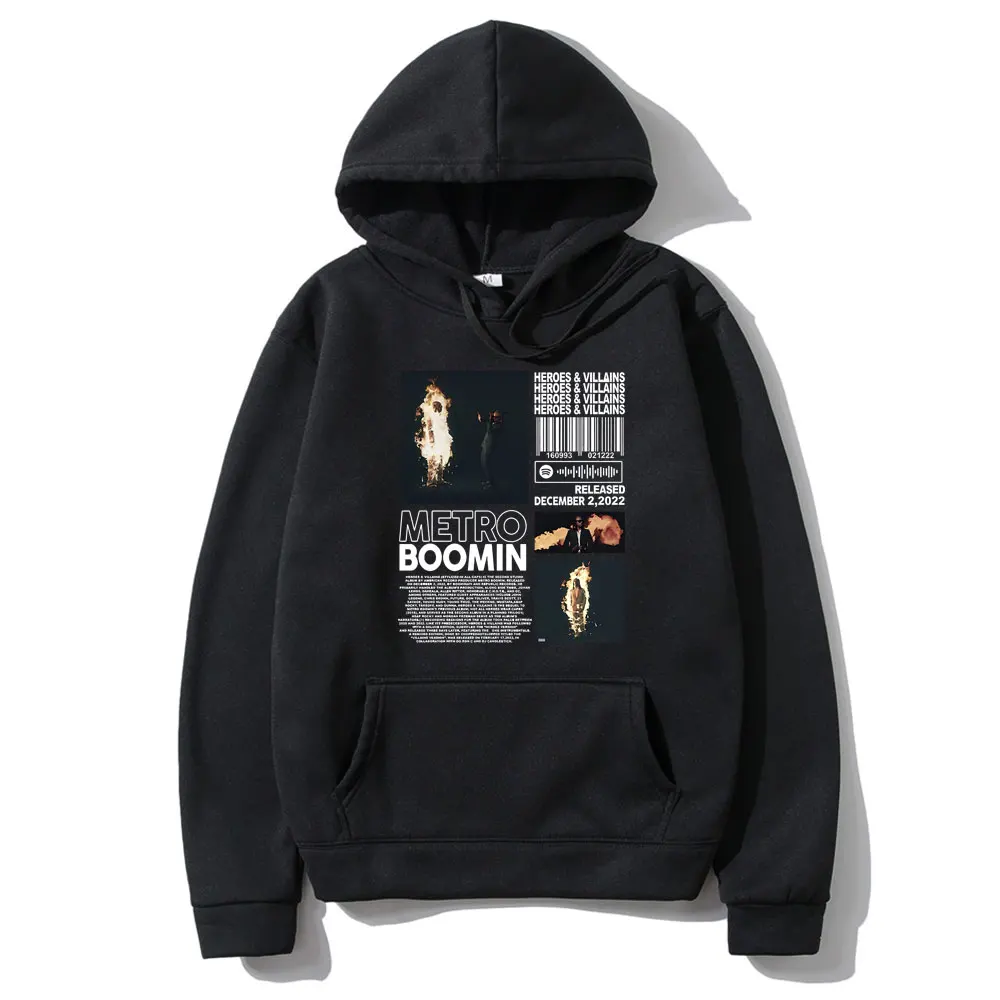 

Rapper Metro Boomin Heroes & Villains Album Print Hoodie Men Women Hip Hop Fashion Hooded Sweatshirt Male Oversized Streetwear