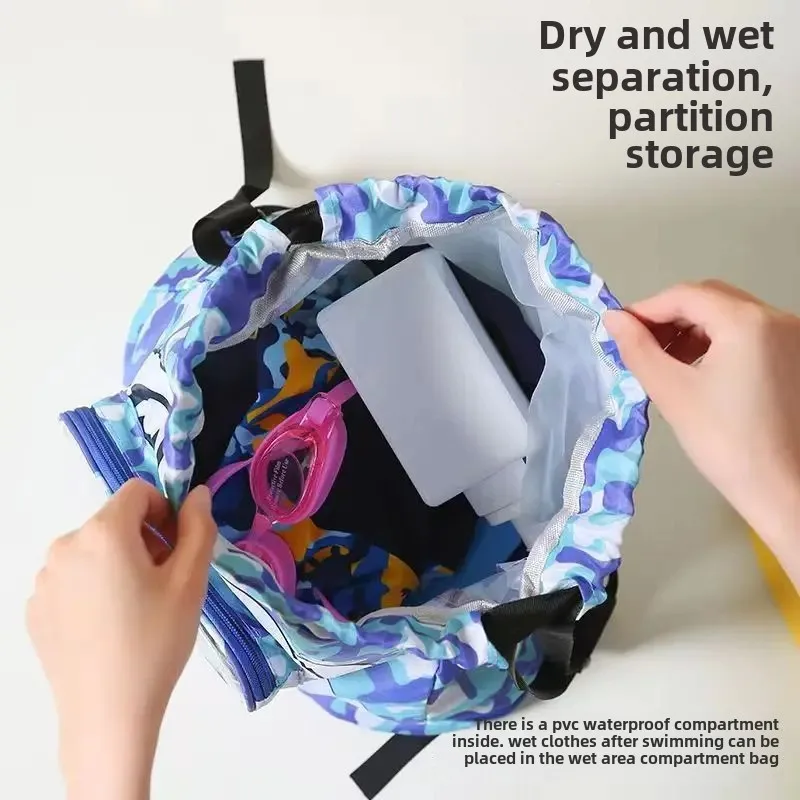 New Large Capacity Children's Swimming Bag Wet And Dry Separation Portable Swimming Equipment Storage Bag Fitness Travel
