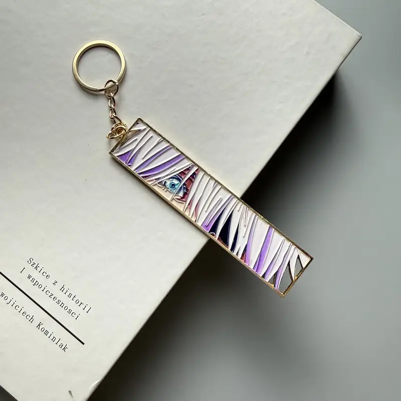 Anime Metal Hollow Out Keychains Bookmark Cute Jet Manga Fashion Bag Key Tag Jewelry Accessory Key Ring Holder Gift Anime - Image 34