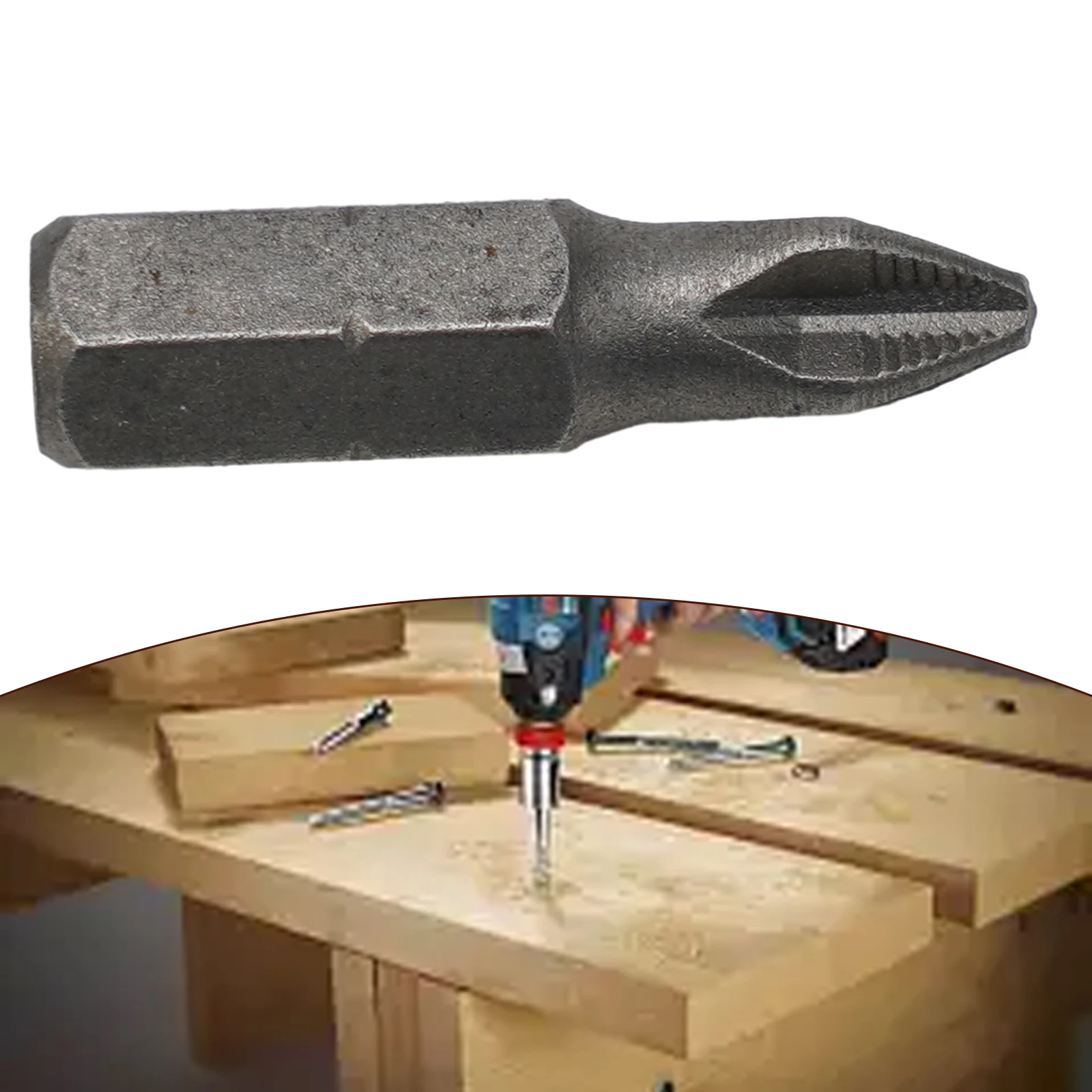 

1pc Hex Shank Bits Screwdriver Bits Alloy Steel Anti-impact Light Weight Magnetism Non-Slip Cross Cross Screwdriver