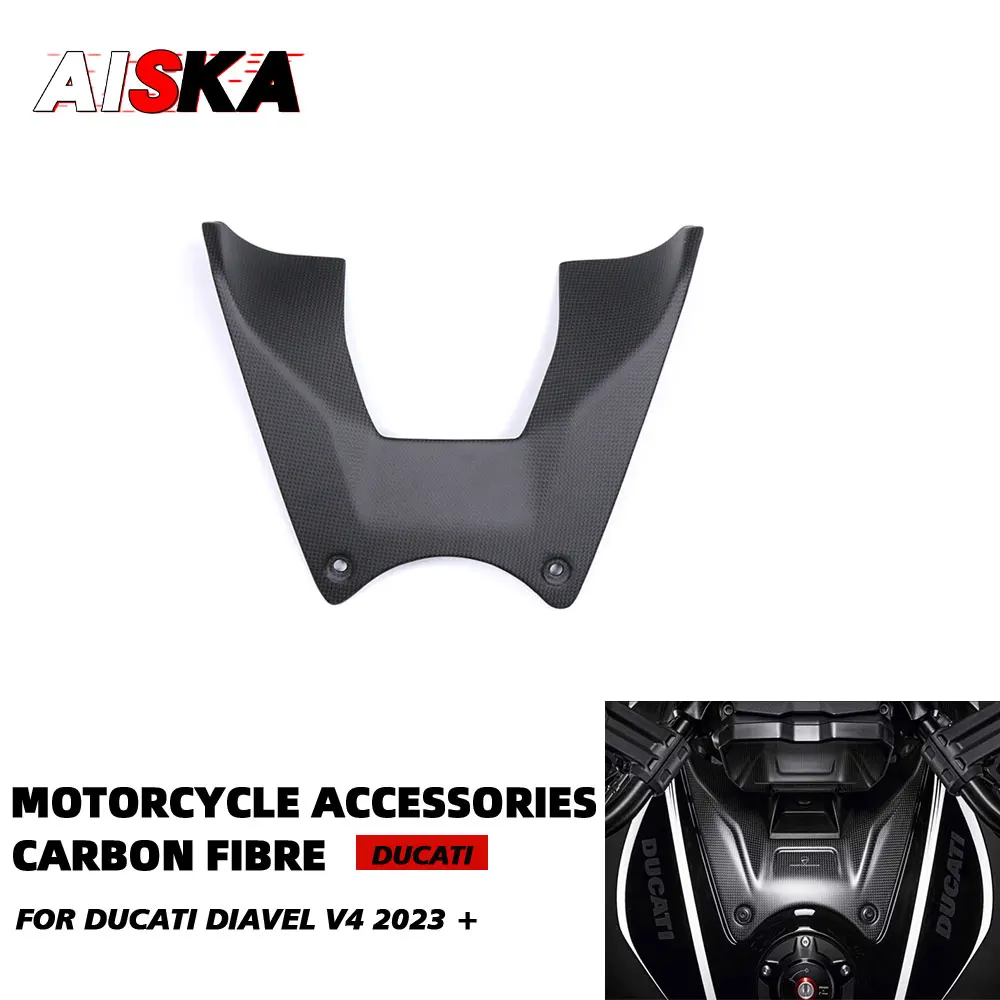 

For Ducati Diavel V4 2023 2024 100% Carbon Fiber Front Fuel Tank Decorative Cover Motorcycle Modification Tank Airbox Guard Kit