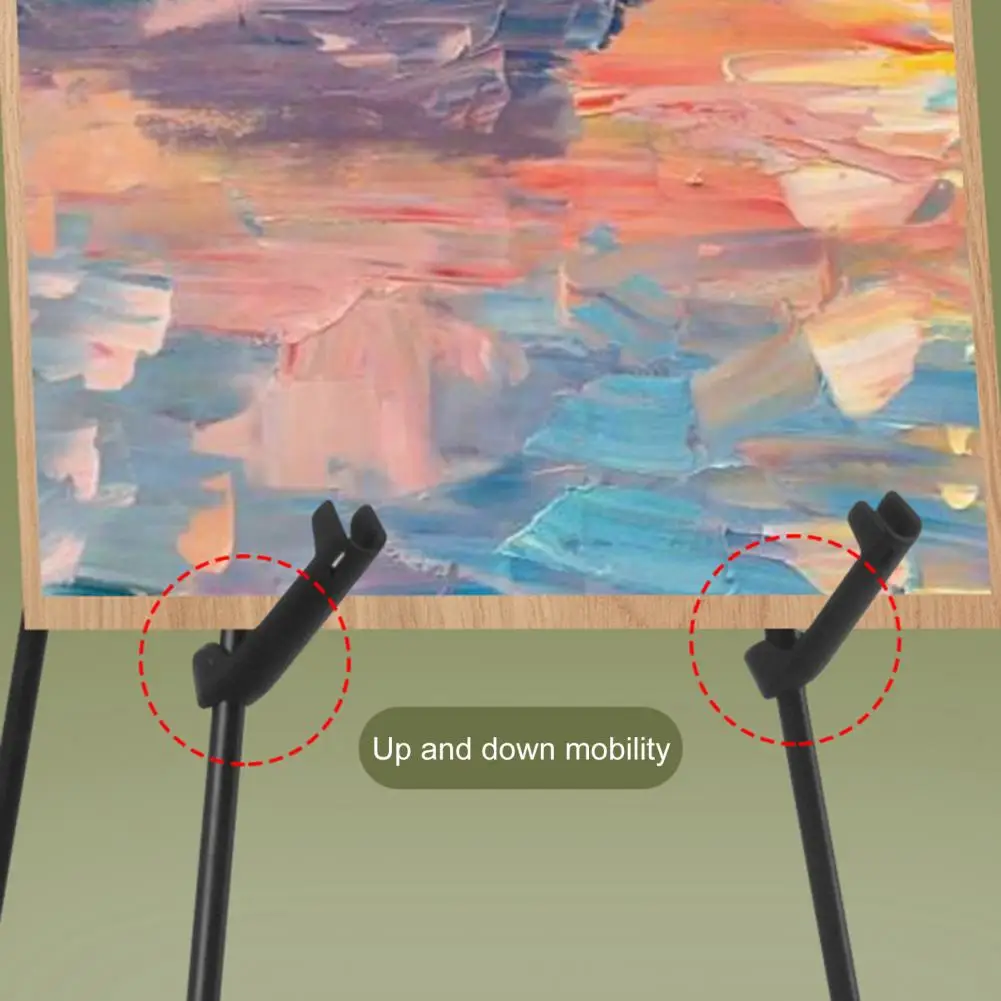 Non-Slip Art Easel Instant Use Easy to Carry Stable Display Painting Canvas Metal Easel Metal Displaying