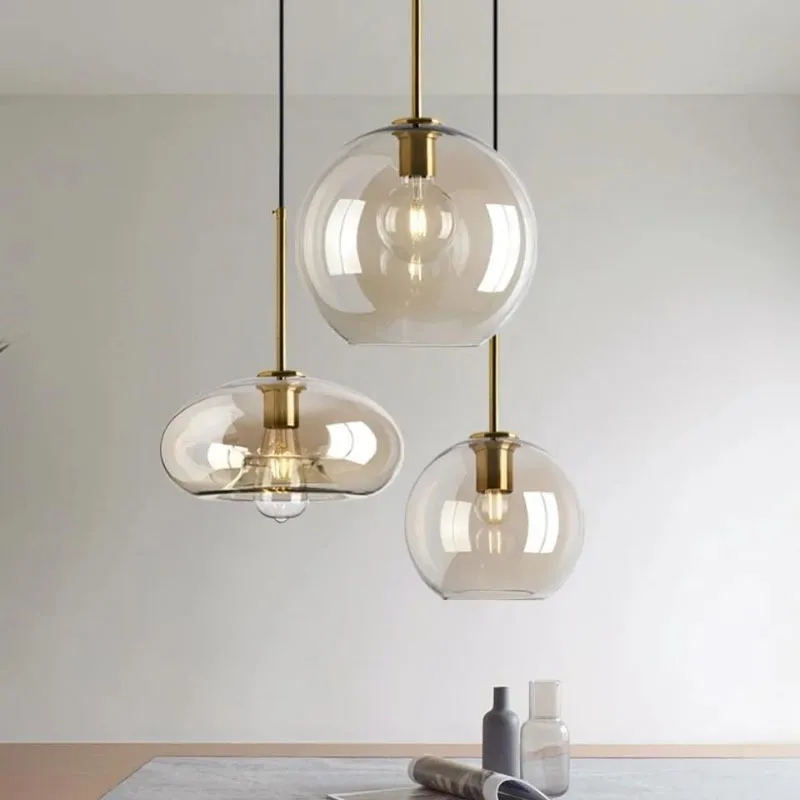 

Nordic Glass Pendant Light Lamp Modern Style Chandeliers Bar Bedroom Study Creative Design Hanging Lustre Suspension Luminaire