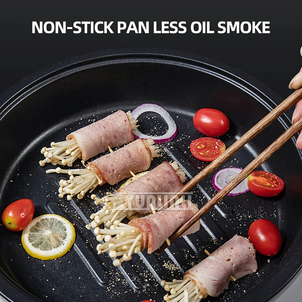 4L Multifunction Electric Hot Pot Split Type Cooker Food Steamer Portable Cooking Machine 5
