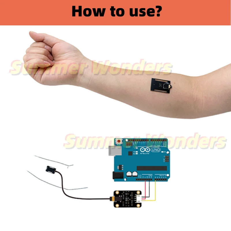 Sensores Musculares Wearable Eletrodo Seco Biosensor de Baixa Potência Arduino Stm32 Dispositivo Faça Você Mesmo Fornecer Código Demo Livre Emg - Image 2