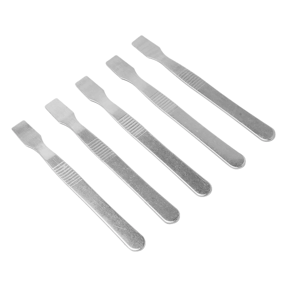 5Pcs Metal Spudger Disassemble Crowbar Phone Repair Tools Solding Paste Spudger 120*11mm LCD DIY Electronic Repair Tool universal phone repair tools kit disassembly blades pry opening tool metal disassemble crowbar kit hand tools set