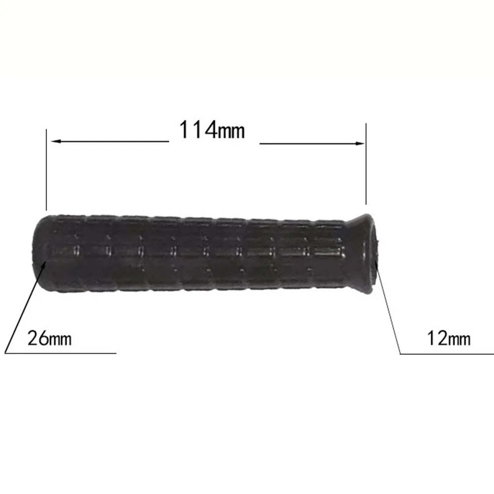 2Pcs Wheelbarrow Rubber Handles Round Tubes Black Replacement Handles Rubber Round Hole Handle Tool PVC Anti Slip Rubber Sleeve