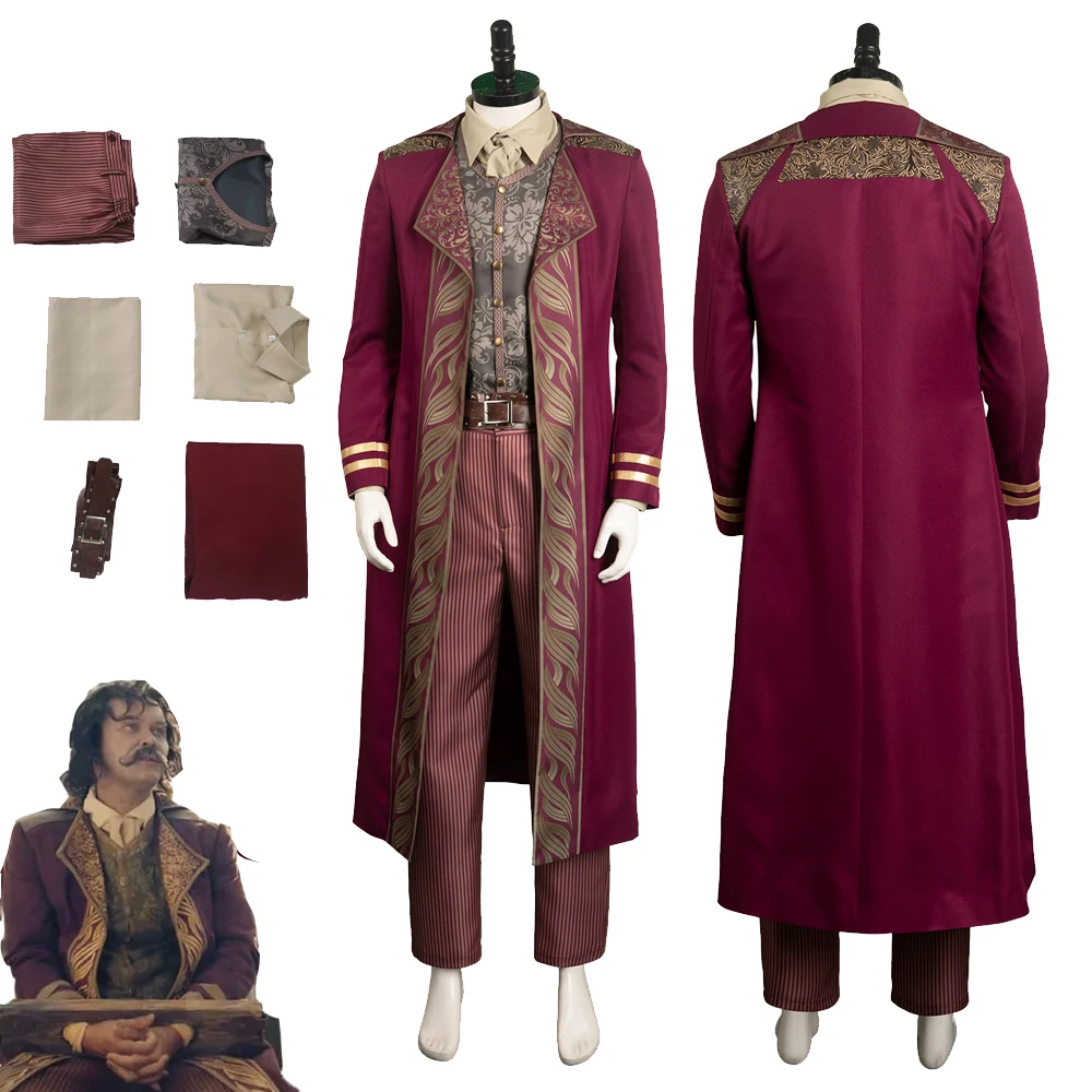 

2023 One Cos Piece Roger Cosplay Costume Live Action Role Uniform Top Coat Jacket Pants for Adult Men Halloween Disguise Suit