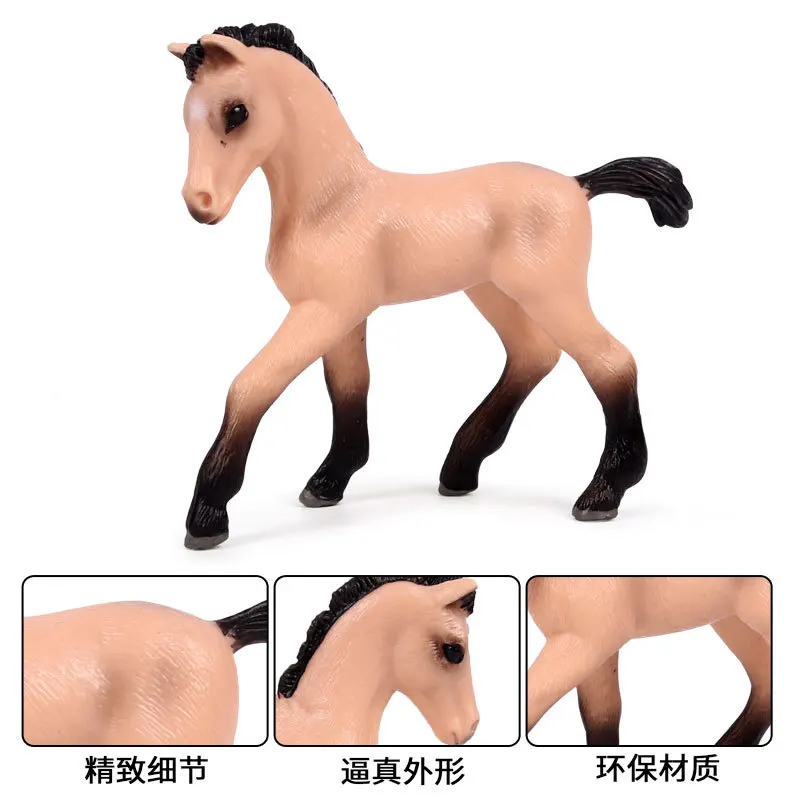 

Simulation of wild animals solid static model pony animal world ranch farm horse plastic children's toys