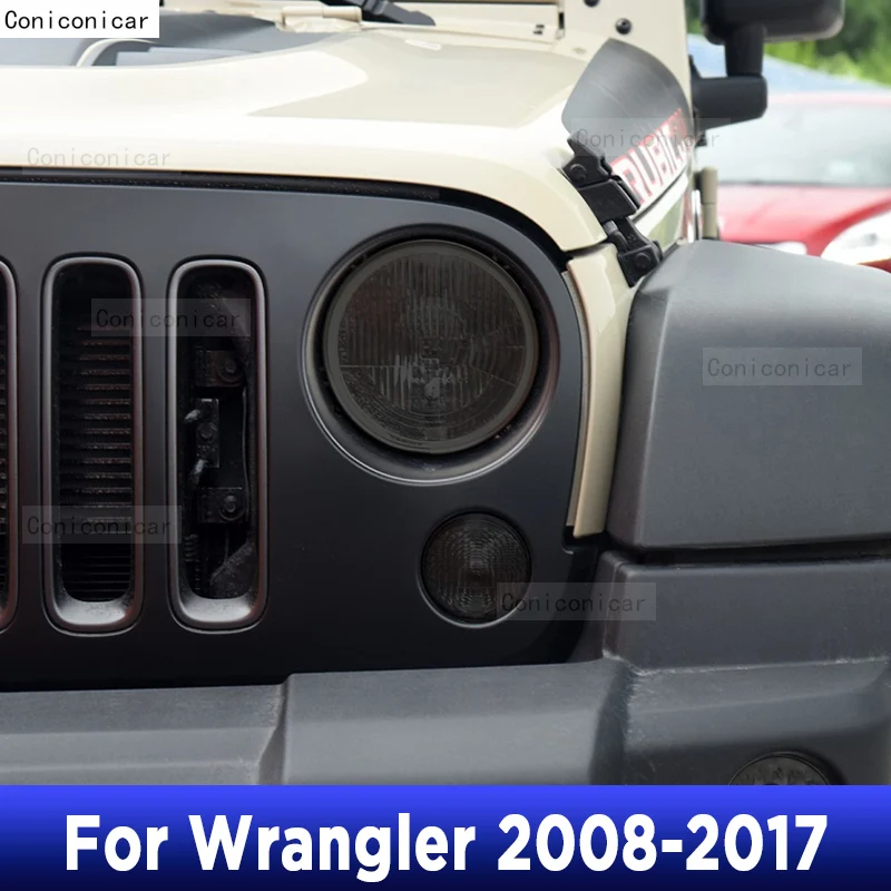 

For Jeep Wrangler 2008-2017 Car Exterior Headlight Anti-scratch Front Lamp Tint TPU Protective Film Repair Accessories Sticker