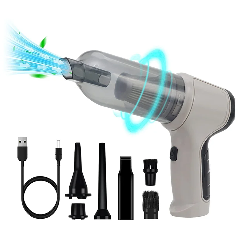 

Пылесос для сжатого воздуха, пылесос для клавиатуры, мини-пылесос 3-в-1, многоразовый Аккумуляторный Пылесос