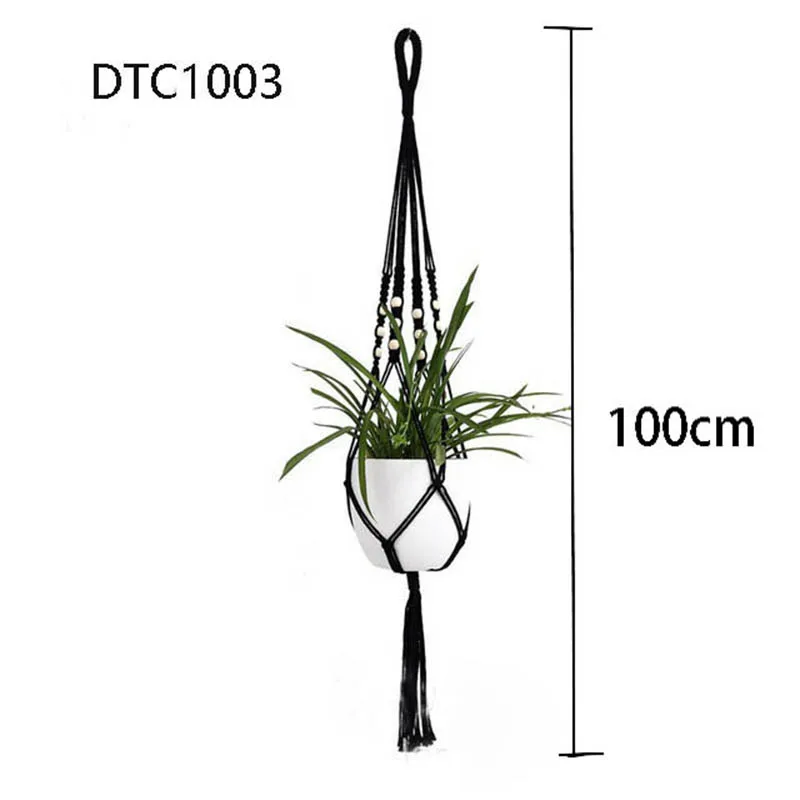 Macrame Plant Hanger Handmade macrame plant hanger plant holder pot hanger pot tray for Wall Decoration Balcony Flower