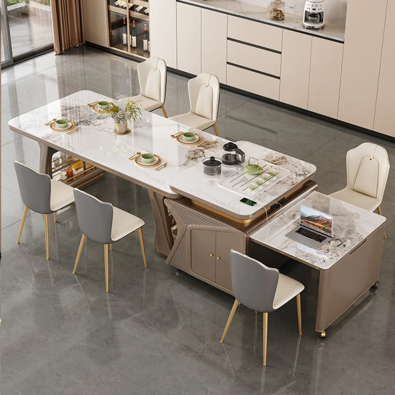 

Design Modern Dining Tables Kitchen Luxury Nordic Living Room Dining Tables Hotel Extendable Mesa Comedor Home Furniture SR50DT