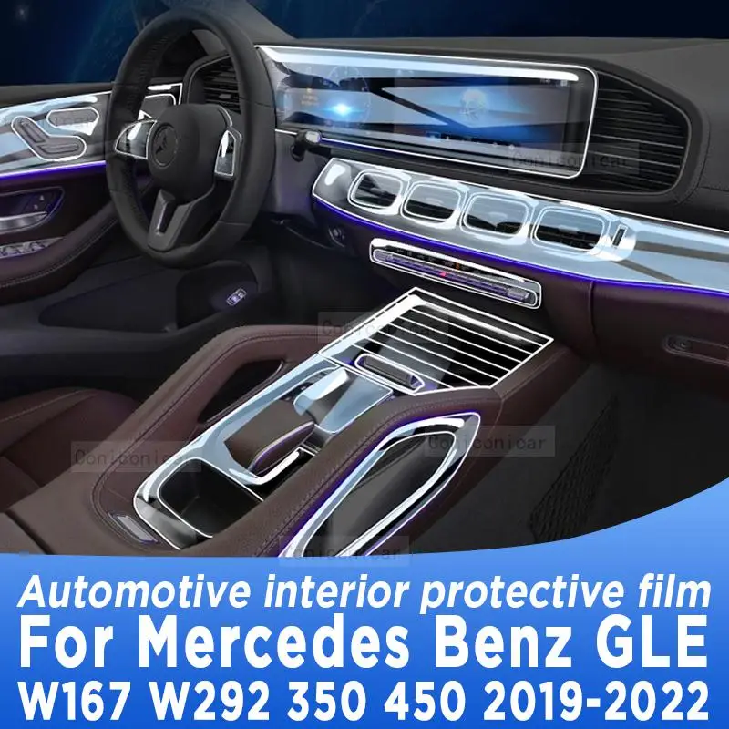 

For Mercedes Benz GLE W167 W292 2019-2022 Gearbox Panel Navigation Automotive Interior Screen Protective Film TPUAnti-Scratch