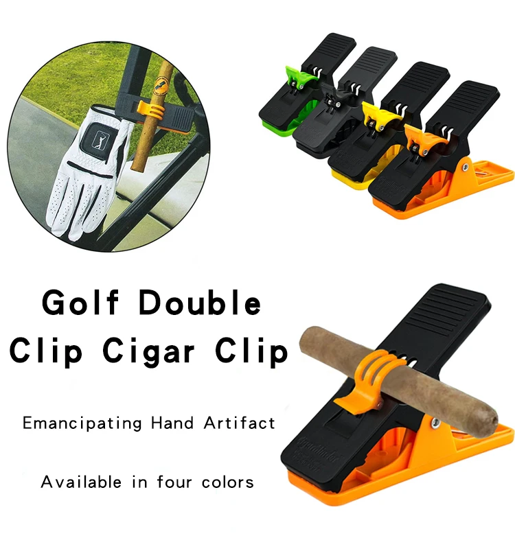 Golf Trainer Holder 1 Pc Cigar Holder Golf Clips Clamp Golfing Cart Clip Golfer Removable Golfing Clip Training Accessories