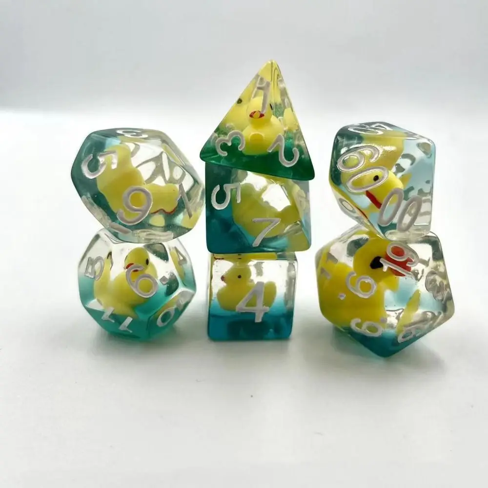 

Filled with Ducks Animal DND Dice 7-Die Table Game Party Game Game Dice D4 D6 D8 D10 D12 D20 Acrylic Polyhedral Dice TRPG DND