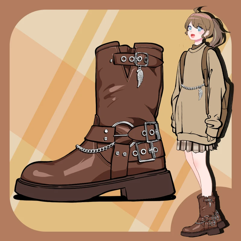 

Amy and Michael Original Designers Shoes Elegant Women High Top Boots Fashion Ladies Platform Booties Brown Black Chunky Boots