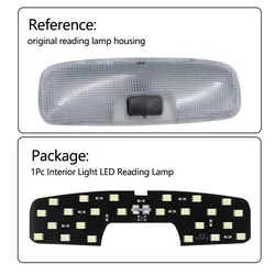 Ice Blue White Car Interior LED Reading Lamp - Roof Lighting (Ice blue)