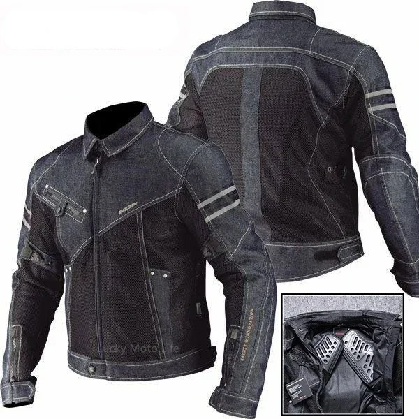 

JK006 Jacket Spring Breathable Denim Mesh Racing Ride High-performance Drop Resistance Clothing Motorcycle Jacket