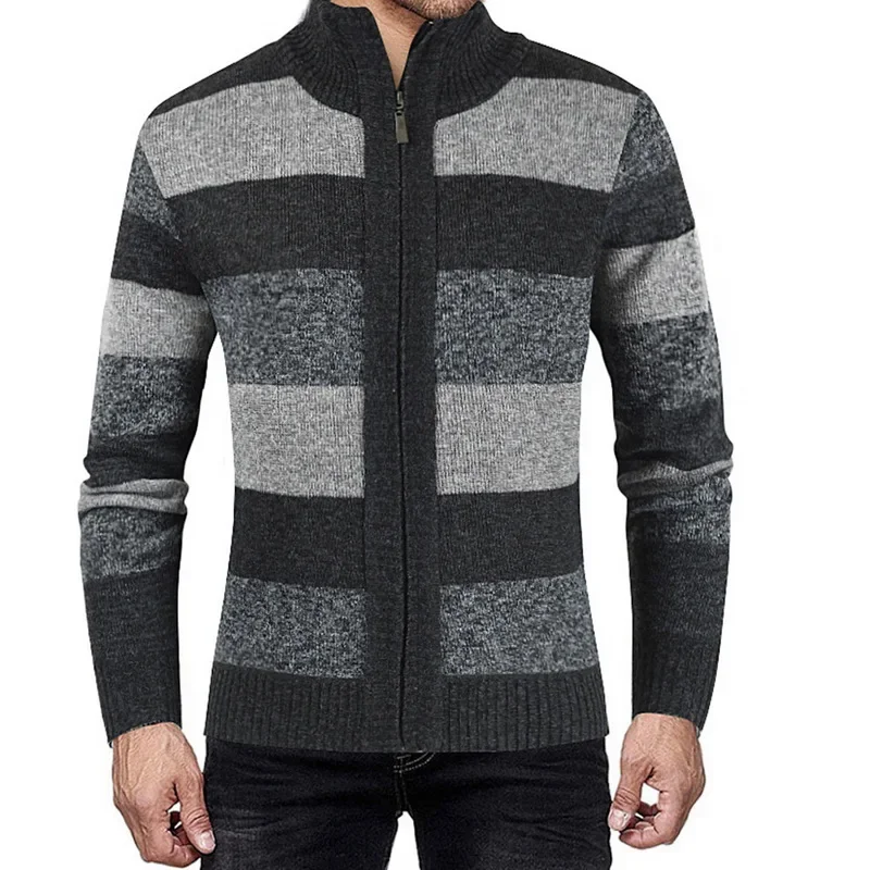 Fashion Sweaters Patchwork Knitted Cardigan Coats Mens Autumn Winter Brand Clothing Man's Knitwear Outerwear Sweatercoats Tops