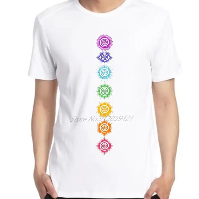 7 Chakras Spiritual Meditation Zen Om Buddhism Energy DIY graphic t shirts oversize t-shirts Tee Tops Summer Harajuku Streetwear