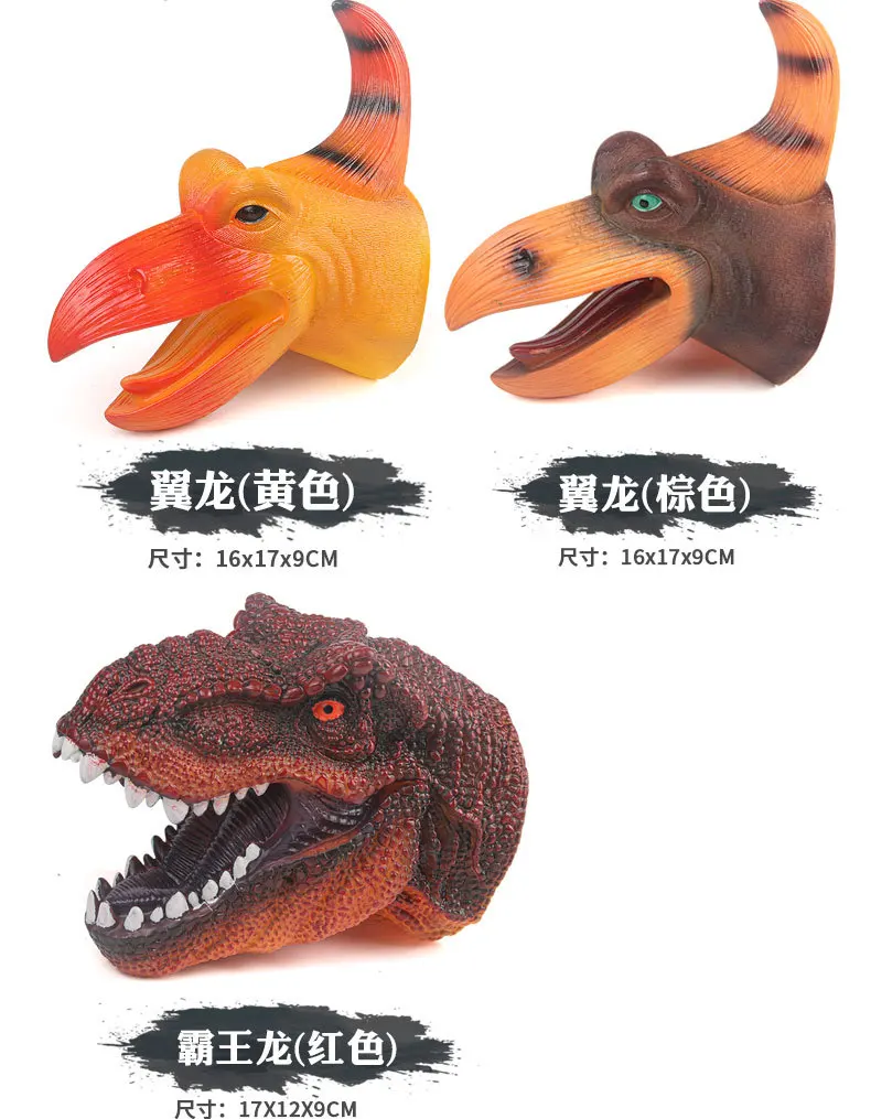 Handpuppen Dinosaurierkopf Modell Spielzeug T-Rex Dino Park Puppen Dinosaurier Welten Stofftier für Geschenke – Detail 8