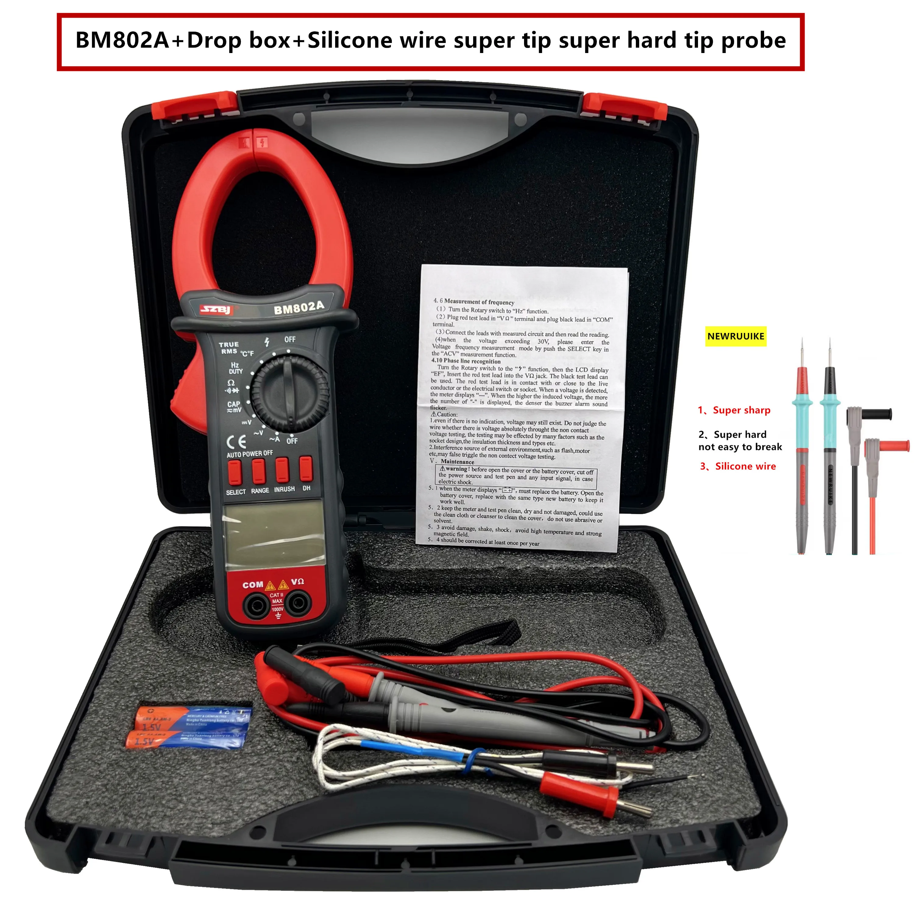 SZBJ BM801A/BM802A/BM803A Digital Clamp Meter Current Multimeter