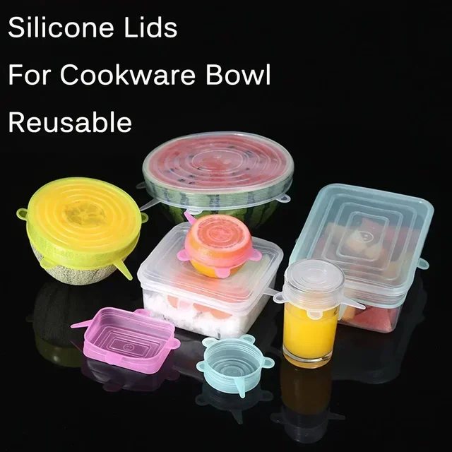 Reusable Silicone Stretch Cover Lids 5