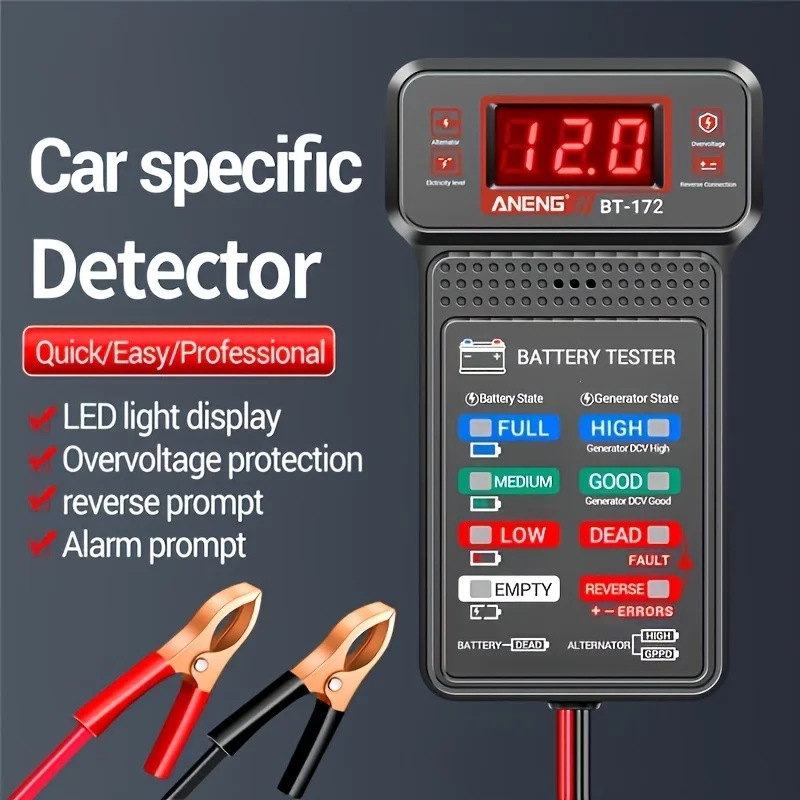 Smart Car Battery Tester, Suitable for Home Self-Checking Repair Shops,...