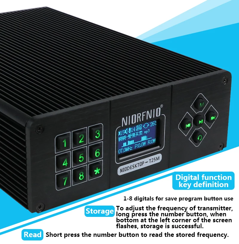 2026PC 컨트롤 NIO-T25M 25w 무선 전문 방송 FM 라디오 방송국 송신..