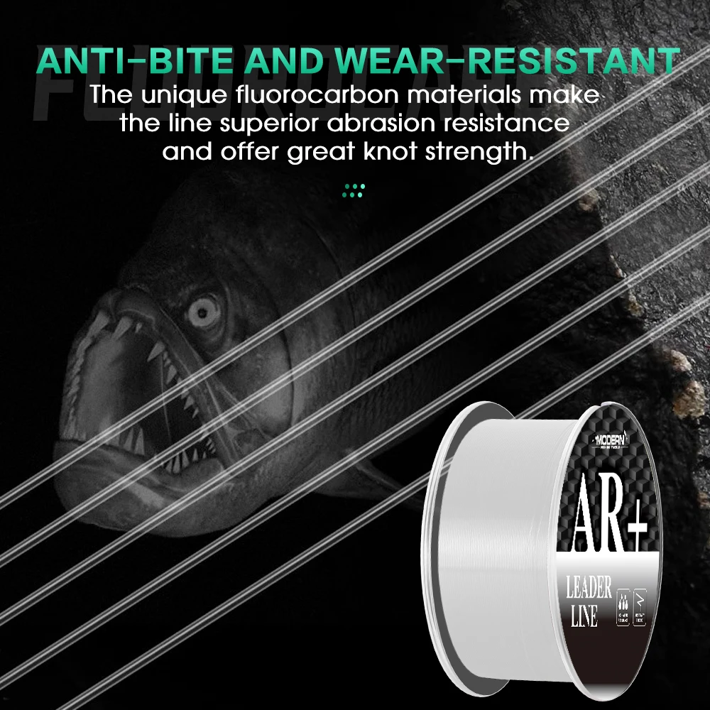 Zukibo 100% fluorocarbonio leader lenza Giappone lenza in carbonio altamente resistente all'abrasione resistente agli urti linea invisibile  18