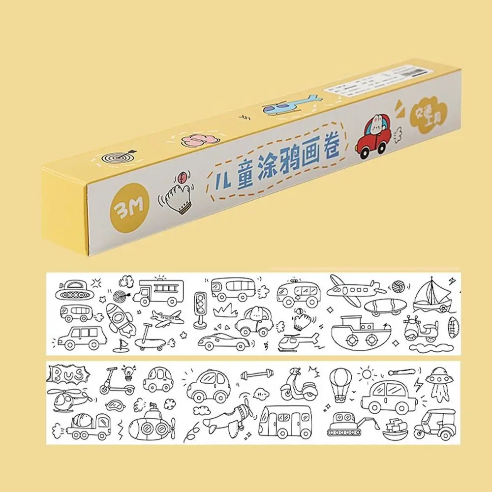 

Graffiti Scrolls Pasted Wall Children's Drawing Scroll Blank Coloring Sticker Color Filling Sticker Watercolor Paper