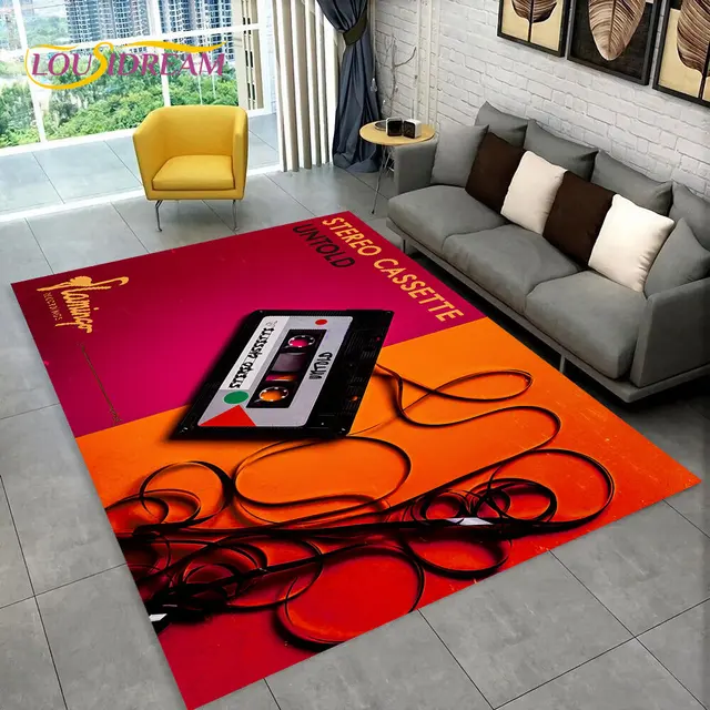 Retro Cassette Rug Tape-music-voice Rug Retro Rug Rugs for -  Denmark