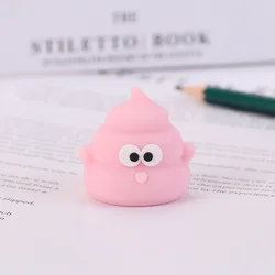 Creative Mini Cute Poop Pencil Sharpener for Kids' Rewards and Gifts (Pink)