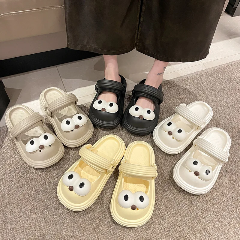 EVA Casual Slippers Women Flats Cute Cartoon Designer Shoes Girls Indoor Platform Sandals Ladies Fashion Summer Beach Slipper