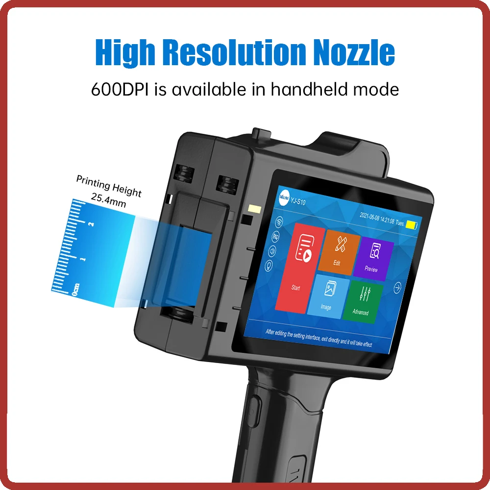 Portable Handheld Inkjet Printer 25.4mm Print Gun Expire Date Serial Number Code Logo Coding Machine Business inkjet printer