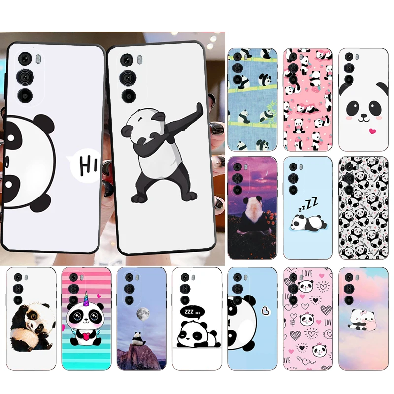 Custodia Per Telefono Panda Cartoon Per Moto E32 E32S E20 E40 E7 Plus Edge 40 30 Ultra Neo 20 Lite G13 G9Plus Gpure Gstylus Funda