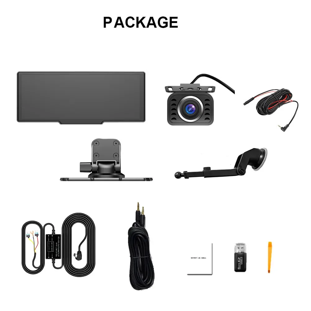 HGDO G280 4K Dash Cam with Sony IMX335 Backup Camera Carplay Android Auto Mirror Mount Car Video Recorder WiFi GPS DVR Bluetooth car dash cam