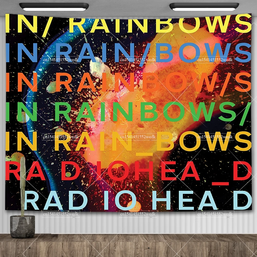 Radioheads Music Art Wall Hanging Tapestry Wallpaper Scandinavian Rock Band Tapestry Headboard Aesthetic Room Decoration Posters tapestry decor
