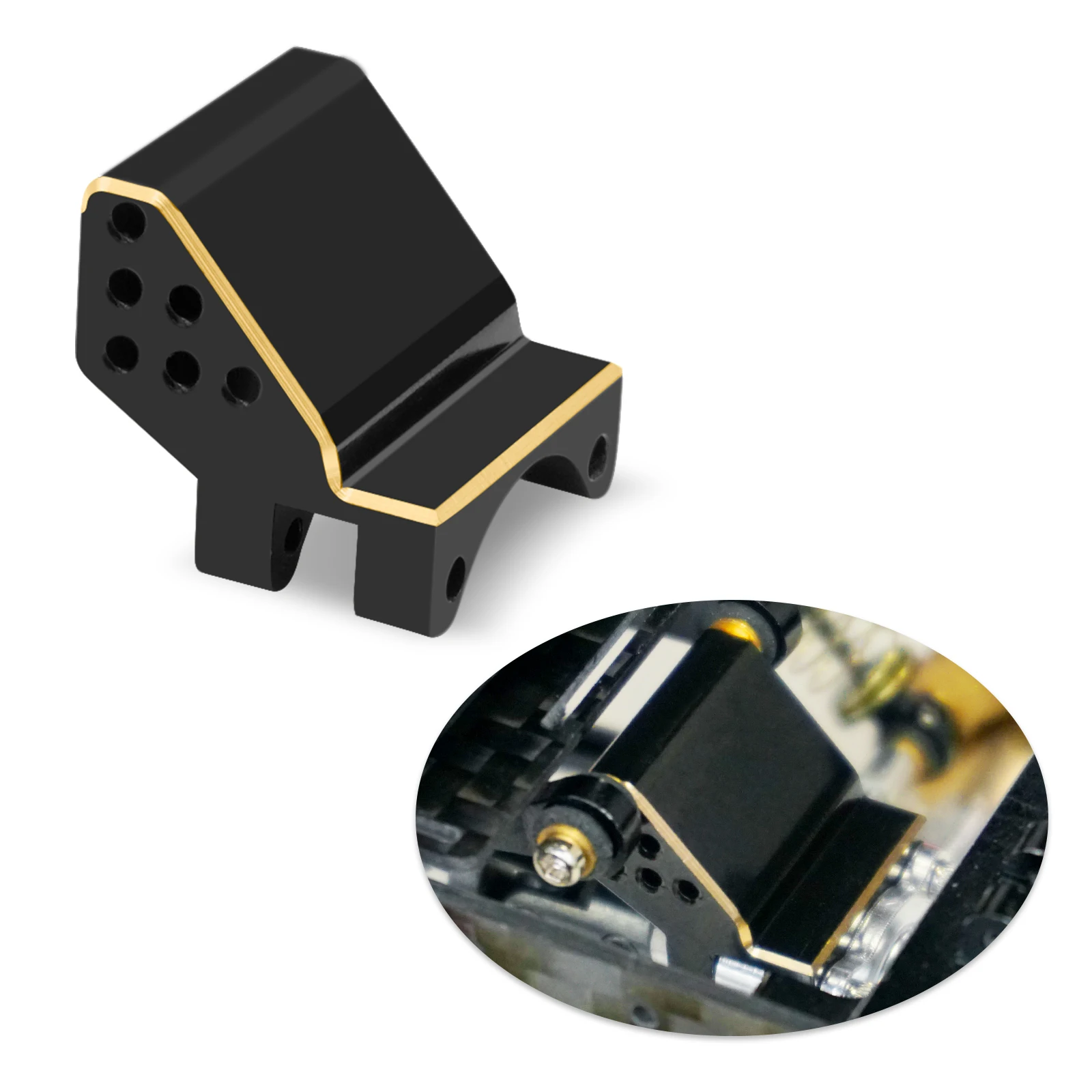 VLIZO 1/24 Ottone Anteriore Assale Posteriore Crawler Car Axial SCX24 90081 C10 Compatibile Con Jeep Gladiator Ford Bronco Heavy Portal Axle Upgrade Modello Par (Color : Front Rear Axle