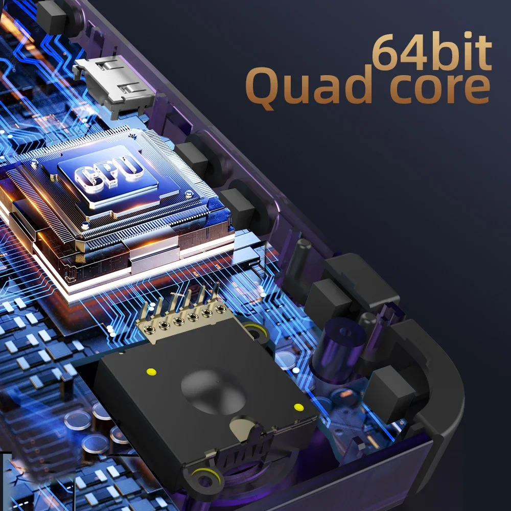 Open Source R36H Retro Handheld Video Game Console Linux System 3.5 Inch IPS Screen Portable Pocket Video Player 64GB 128G Games