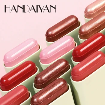 Heallor Handaiyan Matte Glitter Face Cream Blusher Smooth Cheek Lip Eye Mousse Blush Highlighter Stick Rouge Waterproof Contour - Thumbnail 4